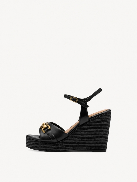 Tamaris Ledersandalette - Schwarz
