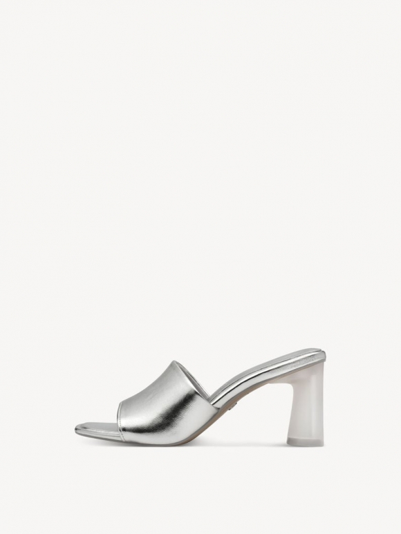 Tamaris Lederpantolette - Silber Tamaris Lederpantolette - Silber