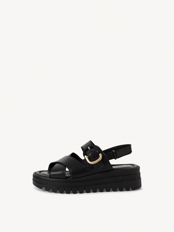 Tamaris Ledersandalette - Schwarz