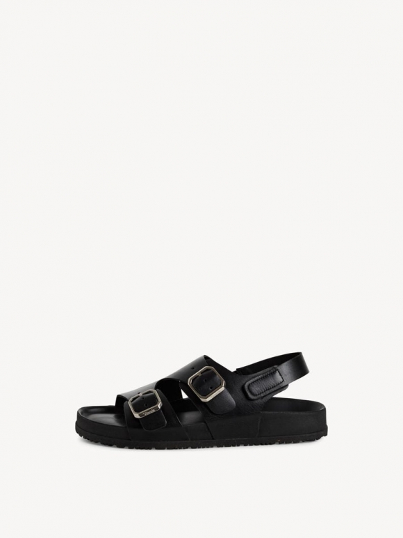 Tamaris Lederpantolette - Schwarz Tamaris Lederpantolette - Schwarz