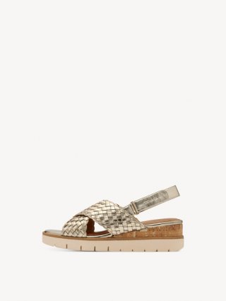 Tamaris Ledersandalette - Gold