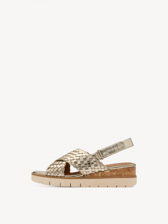 Tamaris Ledersandalette - Gold