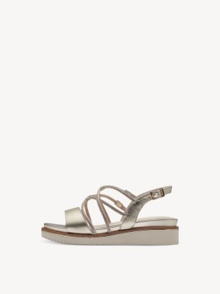 Tamaris Ledersandalette - Gold