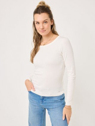 Tamaris Langarmshirt - Weiß Tamaris Langarmshirt - Weiß