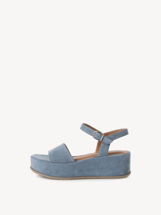 Tamaris Ledersandalette - Blau