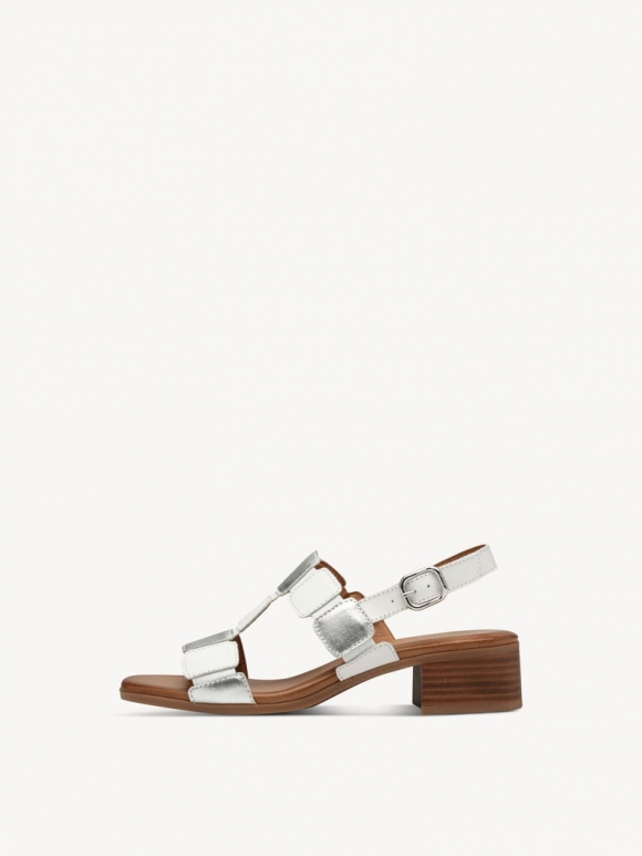 Tamaris Ledersandalette - Weiß