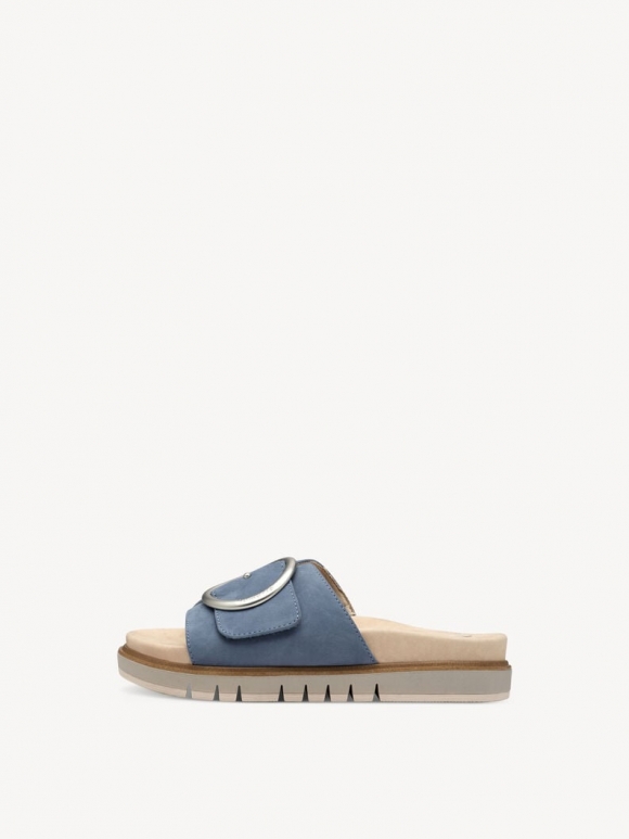 Tamaris Lederpantolette - Blau