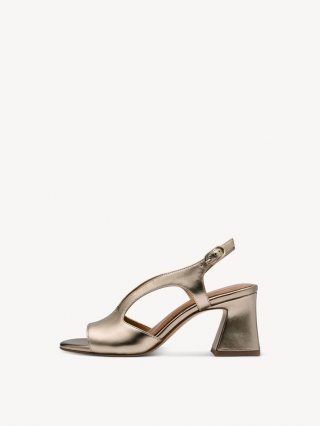 Tamaris Ledersandalette - Metallic