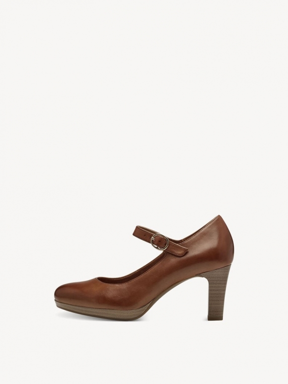 Tamaris Lederpumps - Braun