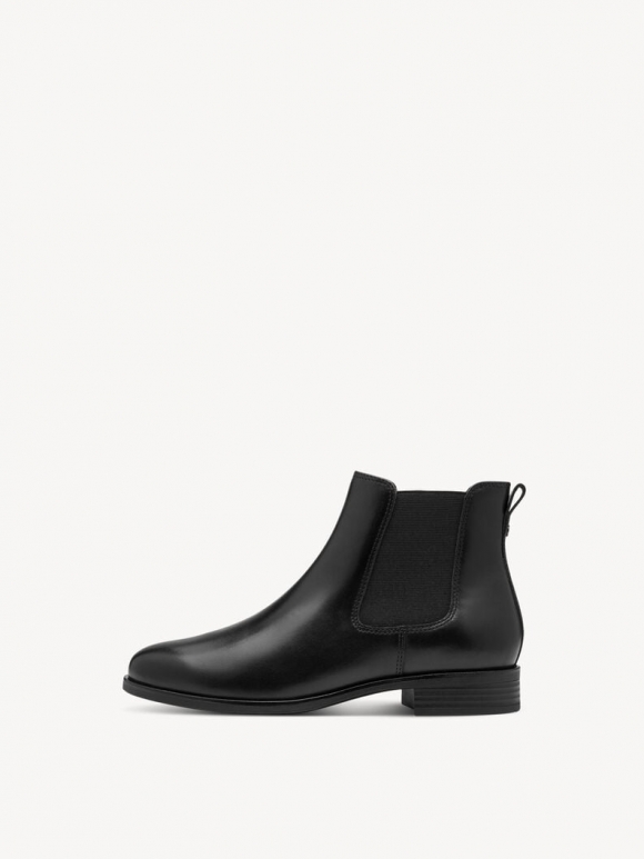 Tamaris Leder Chelsea Boot - Schwarz Tamaris Leder Chelsea Boot - Schwarz