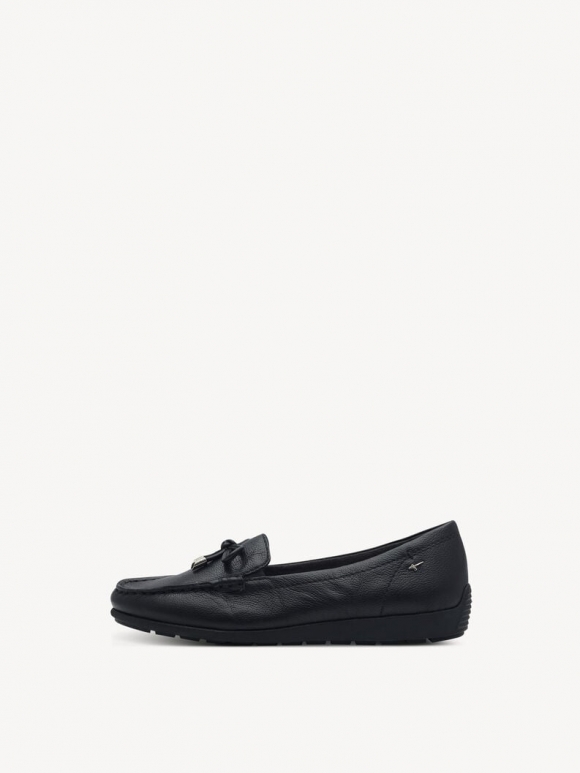 Tamaris Lederslipper - Schwarz