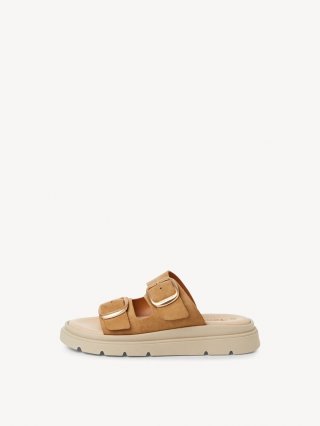 Tamaris Lederpantolette - Beige Tamaris Lederpantolette - Beige