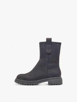 Tamaris Lederstiefelette - Grau Warmfutter