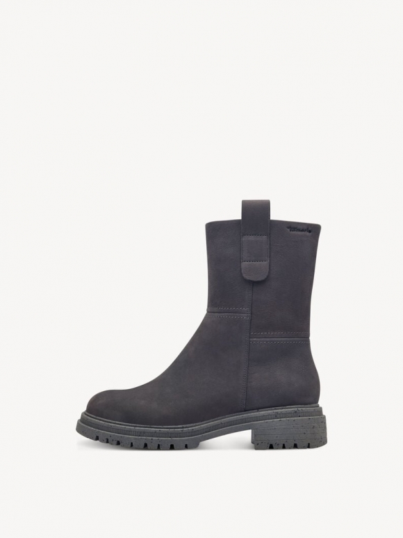 Tamaris Lederstiefelette - Grau Warmfutter