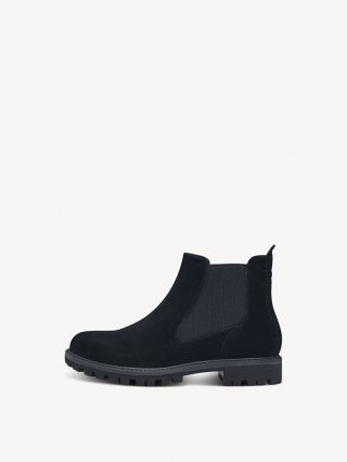 Tamaris Leder Chelsea Boot - Blau Tamaris Leder Chelsea Boot - Blau