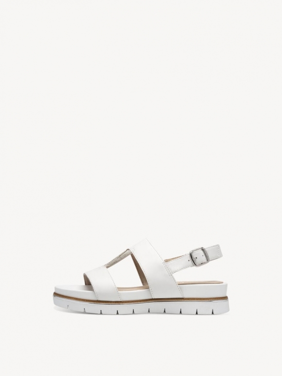 Tamaris Ledersandalette - Weiß