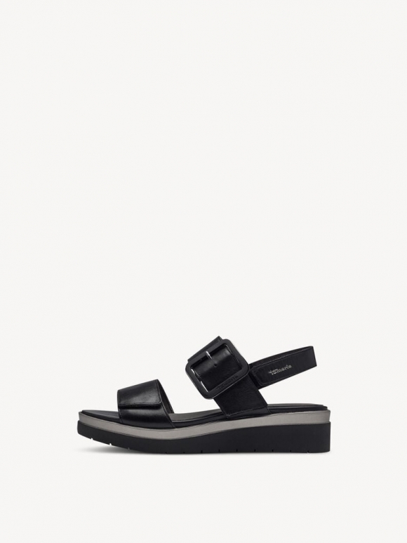 Tamaris Ledersandalette - Schwarz