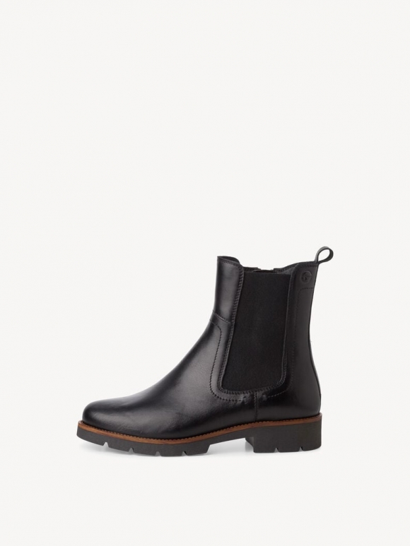 Tamaris Leder Chelsea Boot - Schwarz Tamaris Leder Chelsea Boot - Schwarz