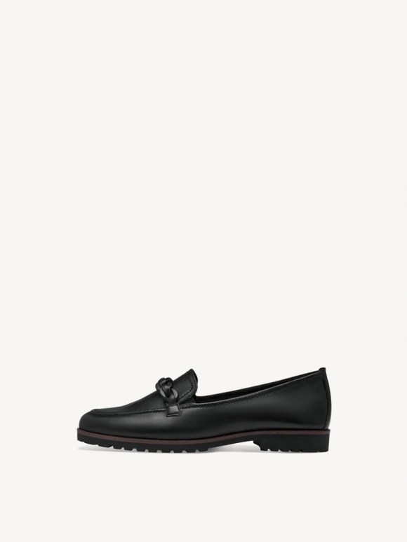 Tamaris Lederslipper - Schwarz Tamaris Lederslipper - Schwarz