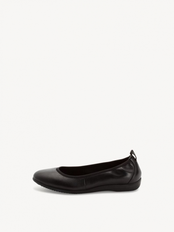 Tamaris Lederballerina - Schwarz Tamaris Lederballerina - Schwarz