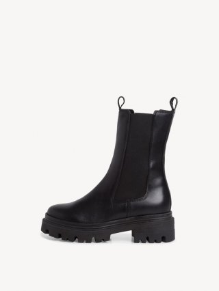 Tamaris Leder Chelsea Boot - Schwarz