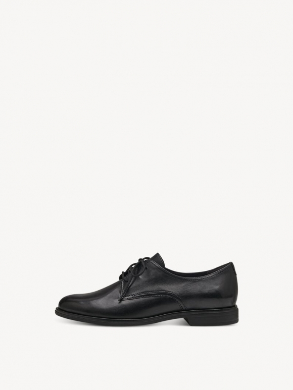 Tamaris Lederhalbschuh - Schwarz