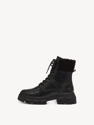 Tamaris Lederstiefelette - Schwarz Warmfutter Tamaris Lederstiefelette - Schwarz Warmfutter