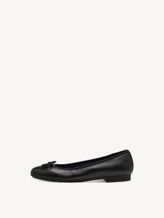 Tamaris Lederballerina - Schwarz Tamaris Lederballerina - Schwarz