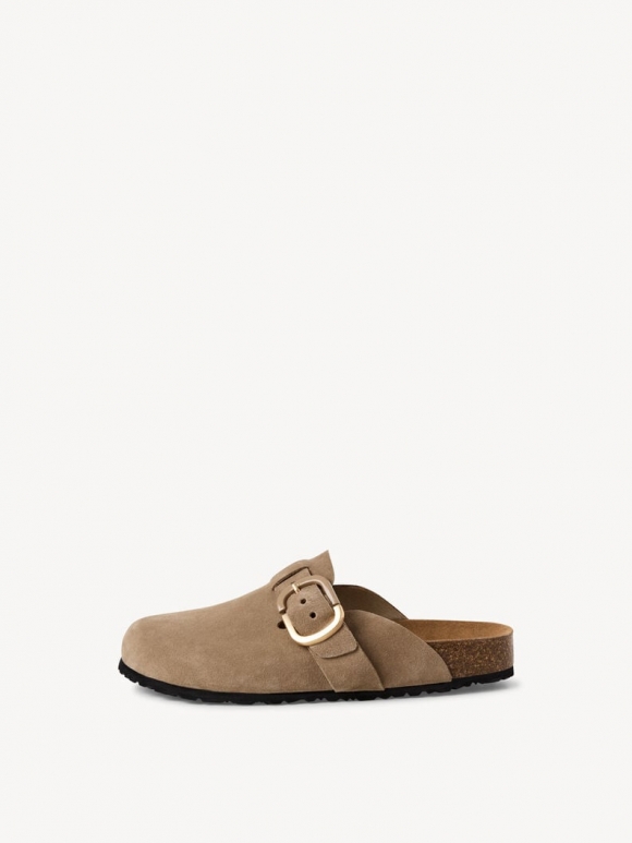 Tamaris Lederpantolette - Beige