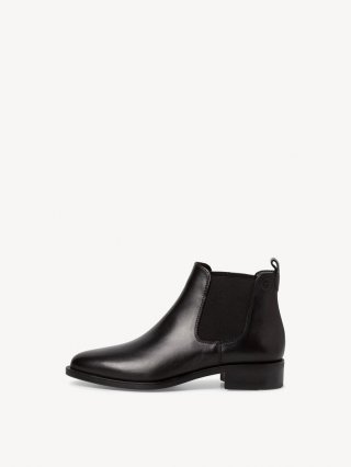 Tamaris Leder Chelsea Boot - Schwarz