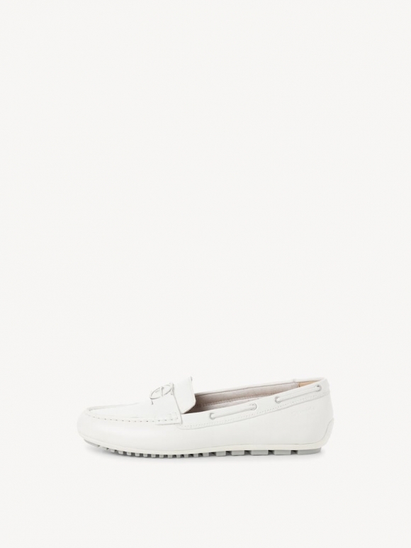 Tamaris Ledermoccassin - Weiß Tamaris Ledermoccassin - Weiß