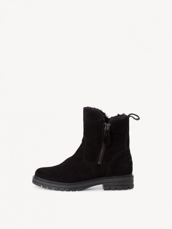 Tamaris Lederstiefelette - Schwarz Warmfutter Tamaris Lederstiefelette - Schwarz Warmfutter