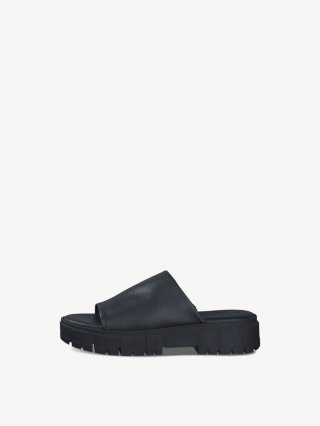 Tamaris Lederpantolette - Schwarz Tamaris Lederpantolette - Schwarz