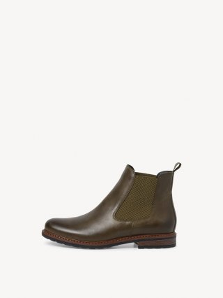 Tamaris Leder Chelsea Boot - Grün Tamaris Leder Chelsea Boot - Grün