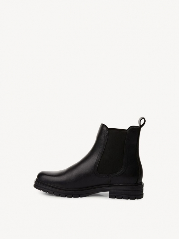 Tamaris Leder Chelsea Boot - Schwarz