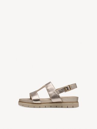 Tamaris Ledersandalette - Gold