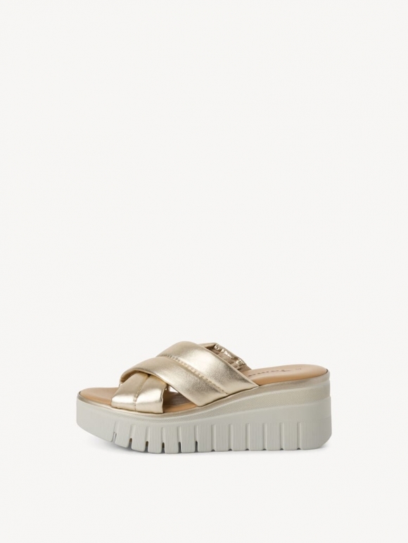 Tamaris Lederpantolette - Gold Tamaris Lederpantolette - Gold