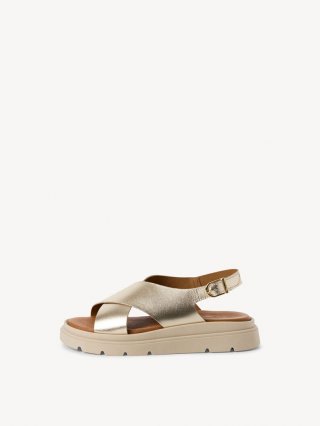 Tamaris Ledersandalette - Gold