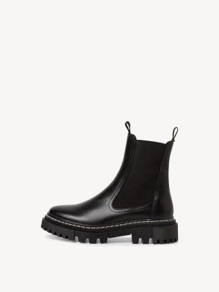 Tamaris Leder Chelsea Boot - Schwarz