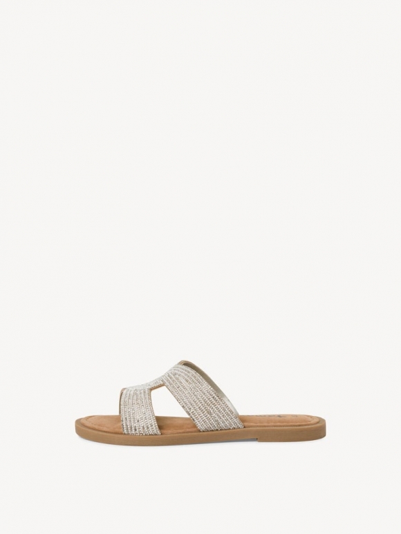 Tamaris Lederpantolette - Silber Tamaris Lederpantolette - Silber
