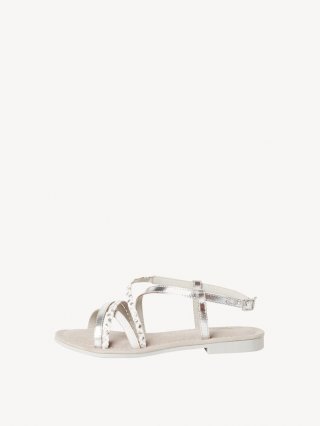 Tamaris Ledersandale - Metallic Tamaris Ledersandale - Metallic