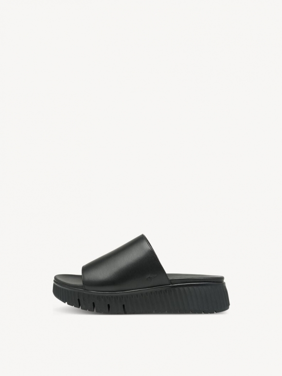 Tamaris Lederpantolette - Schwarz Tamaris Lederpantolette - Schwarz