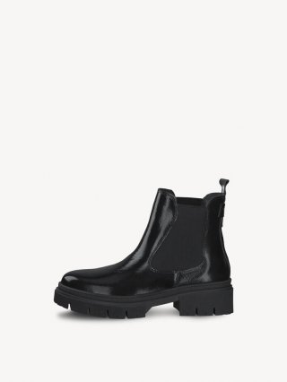 Tamaris Leder Chelsea Boot - Schwarz Tamaris Leder Chelsea Boot - Schwarz