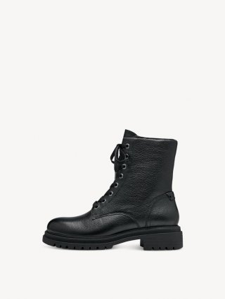 Tamaris Lederstiefelette - Schwarz Warmfutter Tamaris Lederstiefelette - Schwarz Warmfutter