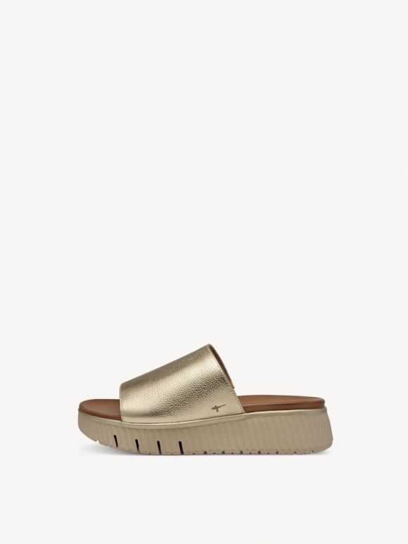 Tamaris Lederpantolette - Gold Tamaris Lederpantolette - Gold