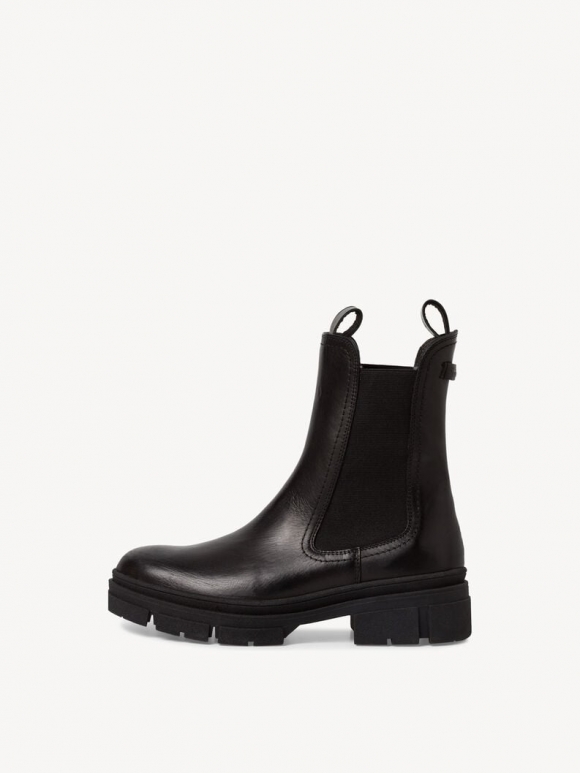 Tamaris Leder Chelsea Boot - Schwarz