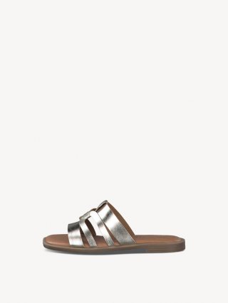 Tamaris Lederpantolette - Gold Tamaris Lederpantolette - Gold