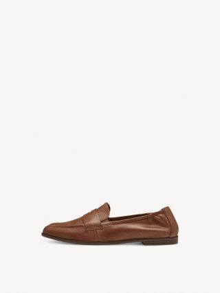 Tamaris Lederslipper - Braun