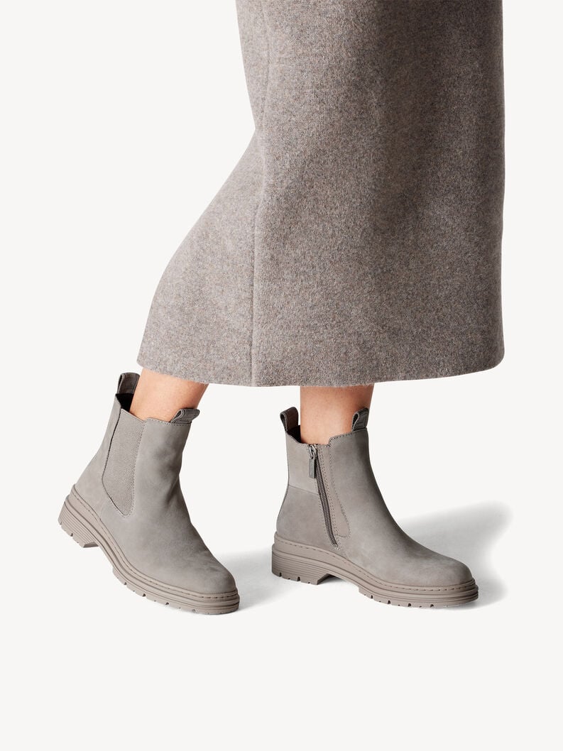 Tamaris Leder Chelsea Boot - Grau