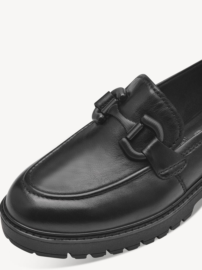 Tamaris Lederslipper - Schwarz